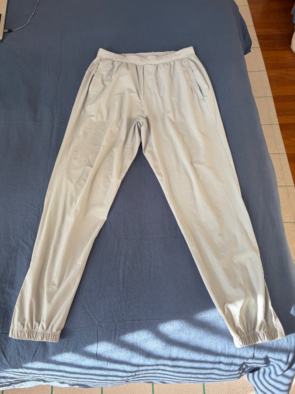 Lululemon Surge Jogger 29" Men's M Light Gray Ankle Zip Running Pants